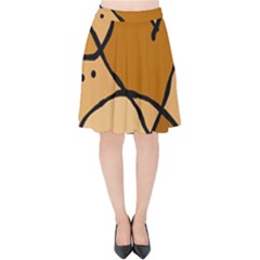 Mazipoodles In The Frame - Brown Velvet High Waist Skirt by Mazipoodles