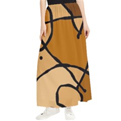 Mazipoodles In The Frame - Brown Maxi Chiffon Skirt by Mazipoodles