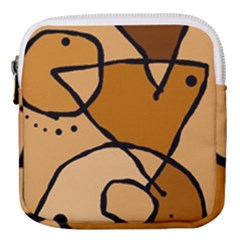 Mazipoodles In The Frame - Brown Mini Square Pouch by Mazipoodles