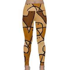 Mazipoodles In The Frame - Brown Lightweight Velour Classic Yoga Leggings by Mazipoodles