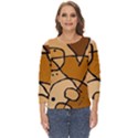 Mazipoodles In The Frame - Brown Cut Out Wide Sleeve Top View1