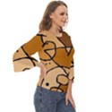 Mazipoodles In The Frame - Brown Cut Out Wide Sleeve Top View3