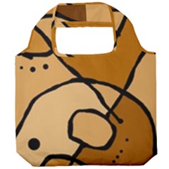 Mazipoodles In The Frame - Brown Foldable Grocery Recycle Bag by Mazipoodles