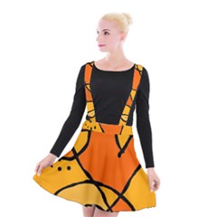 Mazipoodles In The Frame - Orange Suspender Skater Skirt by Mazipoodles