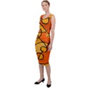 Mazipoodles In The Frame - Orange Sleeveless Pencil Dress View2