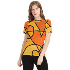 Mazipoodles In The Frame - Orange Women s Short Sleeve Rash Guard by Mazipoodles