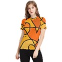 Mazipoodles In The Frame - Orange Women s Short Sleeve Rash Guard View1