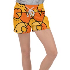 Mazipoodles In The Frame - Orange Women s Velour Lounge Shorts by Mazipoodles