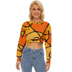 Mazipoodles In The Frame - Orange Lightweight Long Sleeve Sweatshirt by Mazipoodles