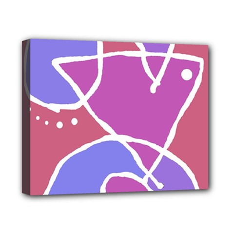 Mazipoodles In The Frame  - Pink Purple Canvas 10  X 8  (stretched) by Mazipoodles