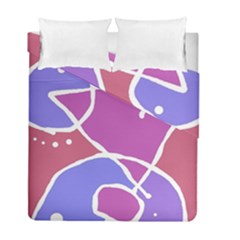 Mazipoodles In The Frame  - Pink Purple Duvet Cover Double Side (full/ Double Size) by Mazipoodles