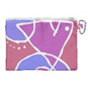 Mazipoodles In The Frame  - Pink Purple Canvas Cosmetic Bag (XL) View2