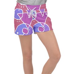 Mazipoodles In The Frame  - Pink Purple Women s Velour Lounge Shorts by Mazipoodles