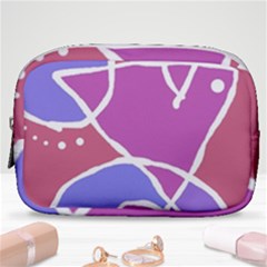 Mazipoodles In The Frame  - Pink Purple Make Up Pouch (small) by Mazipoodles