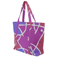 Mazipoodles In The Frame  - Pink Purple Zip Up Canvas Bag by Mazipoodles