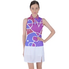 Mazipoodles In The Frame  - Pink Purple Women s Sleeveless Polo Tee by Mazipoodles