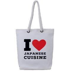 I Love Japanese Cuisine Full Print Rope Handle Tote (small) by ilovewhateva