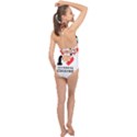 I love Japanese cuisine Halter Front Plunge Swimsuit View2