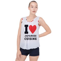 I Love Japanese Cuisine Bubble Hem Chiffon Tank Top by ilovewhateva