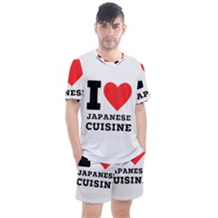 I Love Japanese Cuisine Men s Mesh Tee And Shorts Set