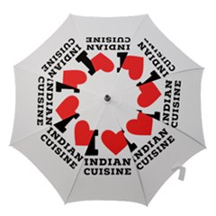 I Love Indian Cuisine Hook Handle Umbrellas (small) by ilovewhateva