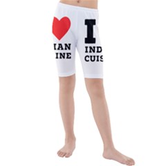 I Love Indian Cuisine Kids  Mid Length Swim Shorts by ilovewhateva