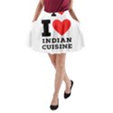 I love Indian cuisine A-Line Pocket Skirt View1