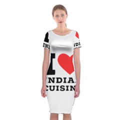 I Love Indian Cuisine Classic Short Sleeve Midi Dress by ilovewhateva