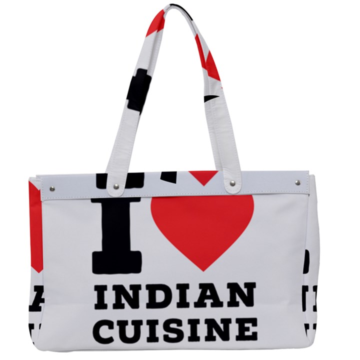 I love Indian cuisine Canvas Work Bag