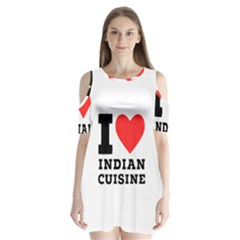 I Love Indian Cuisine Shoulder Cutout Velvet One Piece by ilovewhateva