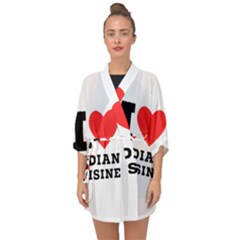 I Love Indian Cuisine Half Sleeve Chiffon Kimono by ilovewhateva