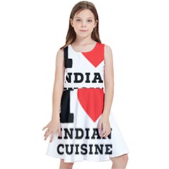 I Love Indian Cuisine Kids  Skater Dress by ilovewhateva