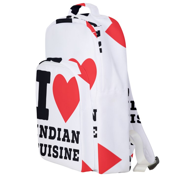 I love Indian cuisine Double Compartment Backpack