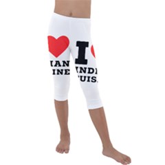 I Love Indian Cuisine Kids  Lightweight Velour Capri Leggings  by ilovewhateva