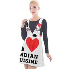 I Love Indian Cuisine Plunge Pinafore Velour Dress by ilovewhateva