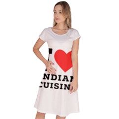 I Love Indian Cuisine Classic Short Sleeve Dress