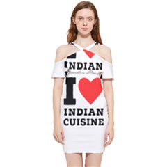 I Love Indian Cuisine Shoulder Frill Bodycon Summer Dress by ilovewhateva