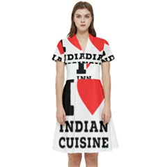 I Love Indian Cuisine Short Sleeve Waist Detail Dress by ilovewhateva