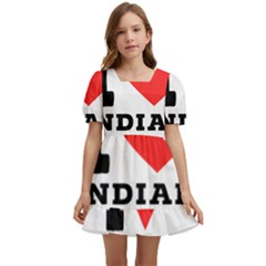 I Love Indian Cuisine Kids  Short Sleeve Dolly Dress by ilovewhateva