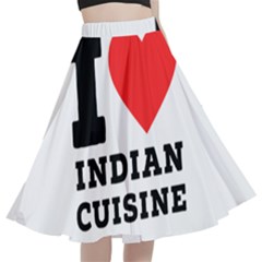 I Love Indian Cuisine A-line Full Circle Midi Skirt With Pocket by ilovewhateva