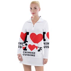 I Love Chinese Cuisine Women s Long Sleeve Casual Dress by ilovewhateva