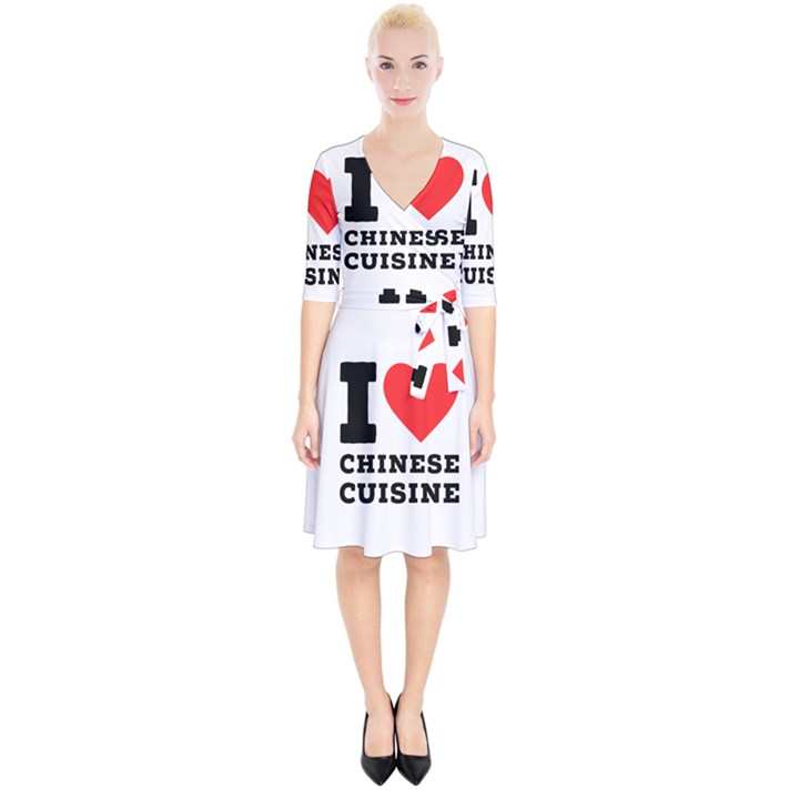 I love Chinese cuisine Wrap Up Cocktail Dress