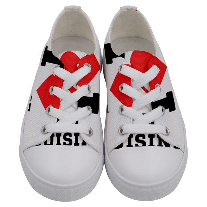 I love Chinese cuisine Kids  Low Top Canvas Sneakers