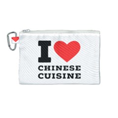 I Love Chinese Cuisine Canvas Cosmetic Bag (medium) by ilovewhateva