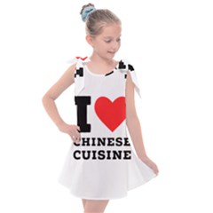 I Love Chinese Cuisine Kids  Tie Up Tunic Dress by ilovewhateva