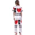 I love Chinese cuisine Kids  Satin Short Sleeve Pajamas Set View2