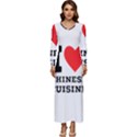 I love Chinese cuisine Long Sleeve Longline Maxi Dress View1