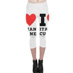 I Love Italian Cuisine Capri Leggings  by ilovewhateva