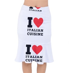 I Love Italian Cuisine Short Mermaid Skirt by ilovewhateva