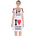 I love Italian cuisine Short Sleeve Bardot Dress View1